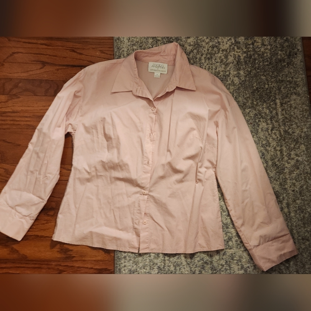 Cotton Button Up Blouse Never Worn